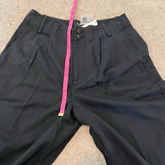 NWT Madewell Women's Wide Leg Linen Blend Trouser‎ Black Size 2 Petite - Picture 5 of 10